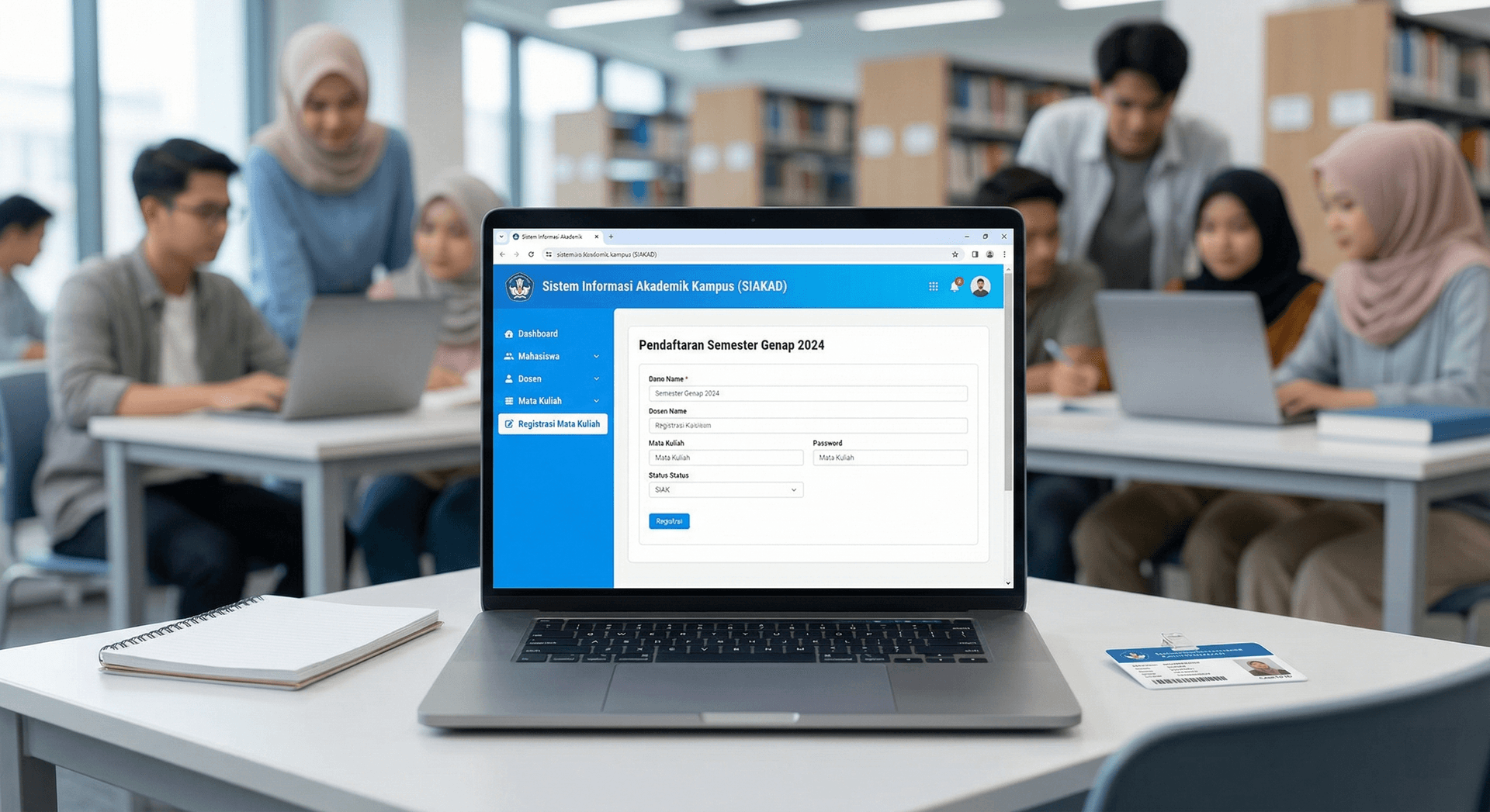 Sistem Informasi Akademik (SIAKAD) - Tangkapan Layar Proyek
